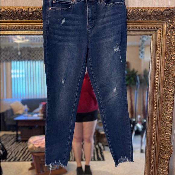 Nicole Miller Denim - Women's Distressed Blue Jeans- Nicole Miller